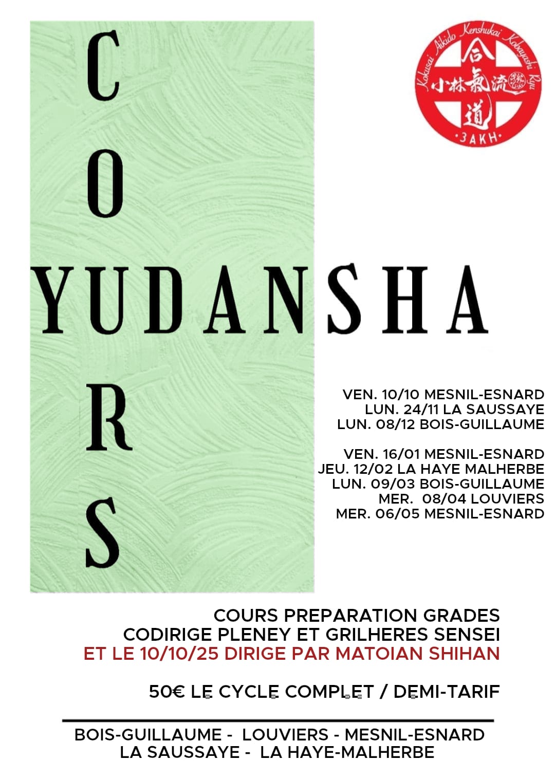 cours yudansha 2025